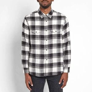 Saint Laurent Plaid Check Flannel Oversized Shirt Dark Academia